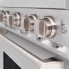 imageZLINE 30 in 42 cu ft Classic Dual Fuel Range with 4 Burner Gas Cooktop and Electric Convection Oven in Satin Stainless Steel CDRS30