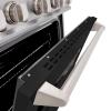 imageZLINE 30 in 42 cu ft Classic Dual Fuel Range with 4 Burner Gas Cooktop and Electric Convection Oven in Satin Stainless Steel with Black Matte Door CDRSBLM30