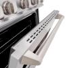 imageZLINE 30 in 42 cu ft Classic Dual Fuel Range with Gas Cooktop and Electric Convection Oven in Stainless Steel with 4 Brass Burners CDRBR30