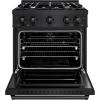 imageZLINE 30 in 42 cu ft Classic Gas Range with 4 Burner Cooktop and Convection Gas Oven in Black Stainless Steel CGRB30