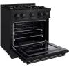 imageZLINE 30 in 42 cu ft Classic Gas Range with 4 Burner Cooktop and Convection Gas Oven in Black Stainless Steel CGRB30