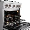 imageZLINE 30 in 42 cu ft Classic Gas Range with 4 Burner Cooktop and Convection Gas Oven in Stainless Steel CGR30