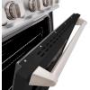 imageZLINE 30 in 42 cu ft Classic Gas Range with 4 Burner Cooktop and Convection Gas Oven in Stainless Steel with Black Matte Door CGRBLM30