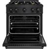 imageZLINE 30 in 42 cu ft Classic Gas Range with Convection Gas Oven in Black Stainless Steel with 4 Brass Burners CGRBBR30