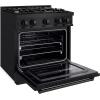 imageZLINE 30 in 42 cu ft Classic Gas Range with Convection Gas Oven in Black Stainless Steel with 4 Brass Burners CGRBBR30