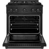 imageZLINE 30 in 42 cu ft Paramount Dual Fuel Range with 4 Burner DuoPro Cooktop and Electric Convection Oven in Black Stainless Steel PSDRB30