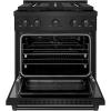 imageZLINE 30 in 42 cu ft Paramount Gas Range with 4 Burner DuoPro Cooktop and Convection Gas Oven in Black Stainless Steel PSGRB30