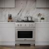 imageZLINE 30 in 42 cu ft Paramount Gas Range with 4 Burner DuoPro Cooktop and Convection Gas Oven in Satin Stainless Steel PSGRS30