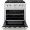 imageZLINE 30 in 42 cu ft Paramount Gas Range with 4 Burner DuoPro Cooktop and Convection Gas Oven in Satin Stainless Steel PSGRS30