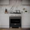 imageZLINE 30 in 42 cu ft Paramount Gas Range with 4 Burner DuoPro Cooktop and Convection Gas Oven with Black Matte Door PSGRBLM30