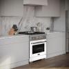 imageZLINE 30 in 42 cu ft Paramount Gas Range with 4 Burner DuoPro Cooktop and Convection Gas Oven with White Matte Door PSGRWM30