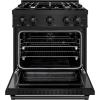 imageZLINE 30 in 42 cu ft Select Gas Range with 4 Burner Cooktop and Convection Gas Oven in Black Stainless Steel HGRB30