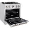 imageZLINE 30 in 42 cu ft Select Gas Range with 4 Burner Cooktop and Convection Gas Oven in Satin Stainless Steel HGRS30