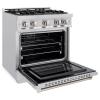 imageZLINE 30 in 42 cu ft Select Gas Range with 4 Burner Cooktop and Convection Gas Oven in Stainless Steel HGR30