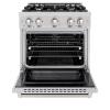 imageZLINE 30 in 42 cu ft Select Gas Range with 4 Burner Cooktop and Convection Gas Oven in Stainless Steel HGR30