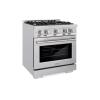 imageZLINE 30 in 42 cu ft Select Gas Range with 4 Burner Cooktop and Convection Gas Oven in Stainless Steel HGR30