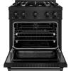 imageZLINE 30 in 42 cu ft Select Gas Range with Convection Gas Oven in Black Stainless Steel with 4 Brass Burners HGRBBR30