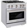 imageZLINE 30 in 42 cu ft Select Gas Range with Convection Gas Oven in Stainless Steel with 4 Brass Burners HGRBR30