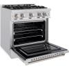 imageZLINE 30 in 42 cu ft Select Gas Range with Convection Gas Oven in Stainless Steel with 4 Brass Burners HGRBR30