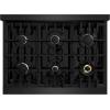 imageZLINE 36 in 52 cu ft Classic Dual Fuel Range with 6 Burner Gas Cooktop and Electric Convection Oven in Black Stainless Steel CDRB36