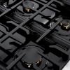 imageZLINE 36 in 52 cu ft Classic Dual Fuel Range with Gas Cooktop and Electric Convection Oven in Black Stainless Steel with 6 Brass Burners CDRBBR36