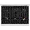 imageZLINE 36 in 52 cu ft Classic Gas Range with 6 Burner Cooktop and Convection Gas Oven in Satin Stainless Steel with Black Matte Door CGRSBLM36