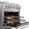 imageZLINE 36 in 52 cu ft Classic Gas Range with 6 Burner Cooktop and Convection Gas Oven in Stainless Steel CGR36