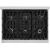 imageZLINE 36 in 52 cu ft Classic Gas Range with 6 Burner Cooktop and Convection Gas Oven in Stainless Steel with Black Matte Door CGRBLM36