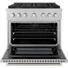 imageZLINE 36 in 52 cu ft Paramount Dual Fuel Range with 6 Burner DuoPro Cooktop and Electric Convection Oven in Satin Stainless Steel PSDRS36