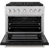 imageZLINE 36 in 52 cu ft Paramount Dual Fuel Range with 6 Burner DuoPro Cooktop and Electric Convection Oven with Black Matte Door PSDRBLM36