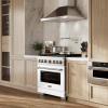 imageZLINE 36 in 52 cu ft Paramount Gas Range with 6 Burner DuoPro Cooktop and Convection Gas Oven with White Matte Door PSGRWM36