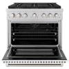 imageZLINE 36 in 52 cu ft Paramount Gas Range with 6 Burner DuoPro Cooktop and Convection Gas Oven with White Matte Door PSGRWM36