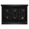 imageZLINE 36 in 52 cu ft Select Dual Fuel Range with 6 Burner Gas Cooktop and Electric Convection Oven in Black Stainless Steel HDRB36