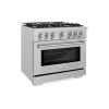 imageZLINE 36 in 52 cu ft Select Dual Fuel Range with 6 Burner Gas Cooktop and Electric Convection Oven in Stainless Steel HDR36