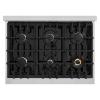 imageZLINE 36 in 52 cu ft Select Dual Fuel Range with 6 Burner Gas Cooktop and Electric Convection Oven in Stainless Steel with White Matte Door HDRWM36