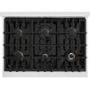 imageZLINE 36 in 52 cu ft Select Gas Range with Convection Gas Oven in Satin Stainless Steel with 6 Brass Burners HGRSBR36