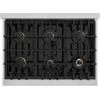 imageZLINE 36 in 52 cu ft Select Gas Range with Convection Gas Oven in Stainless Steel with 6 Brass Burners HGRBR36