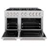 imageZLINE 48 in 67 cu ft Classic Double Oven Dual Fuel Range with 8 Burner Gas Cooktop in Stainless Steel CDR48