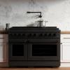 imageZLINE 48 in 67 cu ft Paramount Dual Fuel Range with 8 Burner DuoPro Cooktop and Dual Ovens in Black Stainless Steel PSDRB48