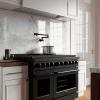 imageZLINE 48 in 67 cu ft Paramount Dual Fuel Range with 8 Burner DuoPro Cooktop and Dual Ovens in Black Stainless Steel PSDRB48