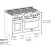 imageZLINE 48 in 67 cu ft Paramount Dual Fuel Range with 8 Burner DuoPro Cooktop and Dual Ovens with Black Matte Doors PSDRBLM48
