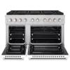 imageZLINE 48 in 67 cu ft Paramount Dual Fuel Range with 8 Burner DuoPro Cooktop and Dual Ovens with White Matte Doors PSDRWM48