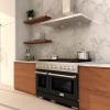 imageZLINE 48 in 67 cu ft Paramount Gas Range with 8 Burner DuoPro Cooktop and Dual Ovens with Black Matte Doors PSGRBLM48