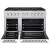 imageZLINE 48 in 67 cu ft Paramount Gas Range with 8 Burner DuoPro Cooktop and Dual Ovens with White Matte Doors PSGRWM48