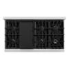 imageZLINE 48 in 67 cu ft Select Double Oven Dual Fuel Range with 8 Burner Gas Cooktop in Stainless Steel HDR48