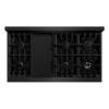 imageZLINE 48 in 67 cu ft Select Double Oven Gas Range in Black Stainless Steel with 8 Brass Burners HGRBBR48