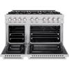 imageZLINE 48 in 67 cu ft Select Double Oven Gas Range in Stainless Steel with 8 Brass Burners HGRBR48