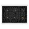 imageZLINE Autograph 36 in Classic Dual Fuel Satin Steel Range wWhite amp Black Accents