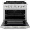 imageZLINE Autograph 36 in Paramount DuoPro Gas Range in Stainless Steel with Nickel Helix Handle PSGRZ36KPN