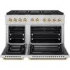 imageZLINE Autograph 48 in Paramount DuoPro Gas Range in Stainless Steel with Gold Helix Handles PSGRZ48KG